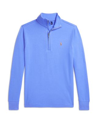 Boys' Cotton Interlock Quarter-Zip Pullover - Little Kid, Big Kid