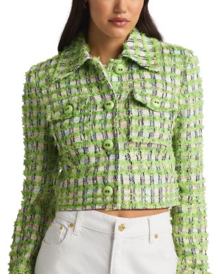 Eyelash Colorful Plaid Jacket