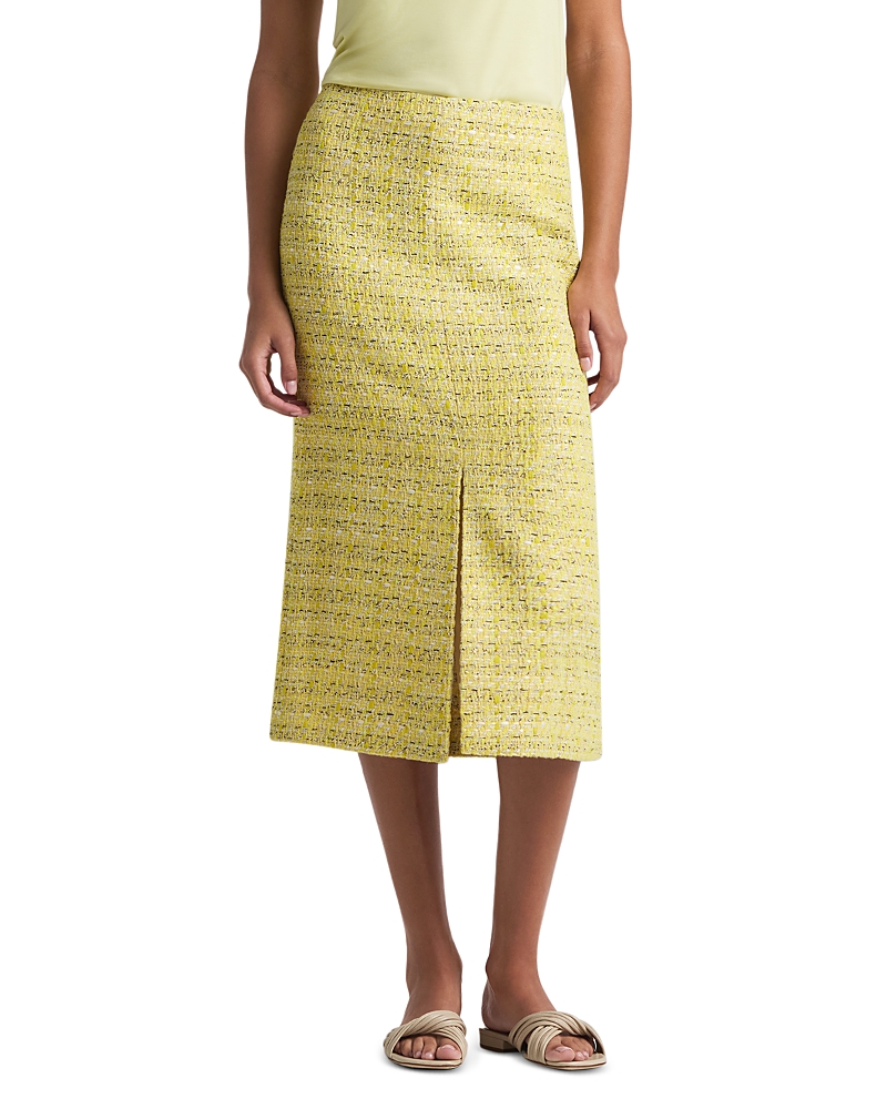 St. John Metallic Tweed Skirt