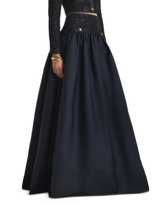 Metallic Knit Maxi Skirt