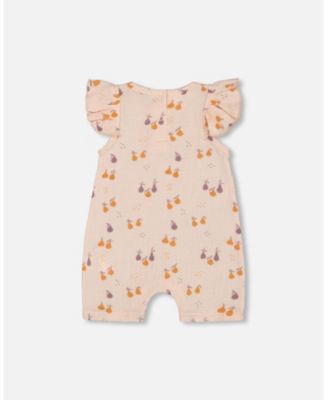Girls' Printed Muslin One Piece Romper - Baby