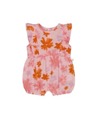 Deux par Deux - Girls' Printed Muslin Romper - Baby