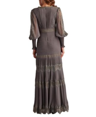 Nyssa Bishop Sleeve Gown-SLATE