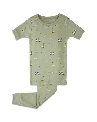 petit lem - Boys' Golf Print on Seagrass Short-Sleeve Pajama Set - Little Kid