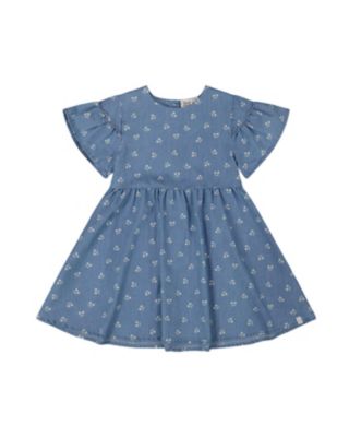 Deux par Deux - Girls' Printed Chambray Cherries Dress - Big Kid