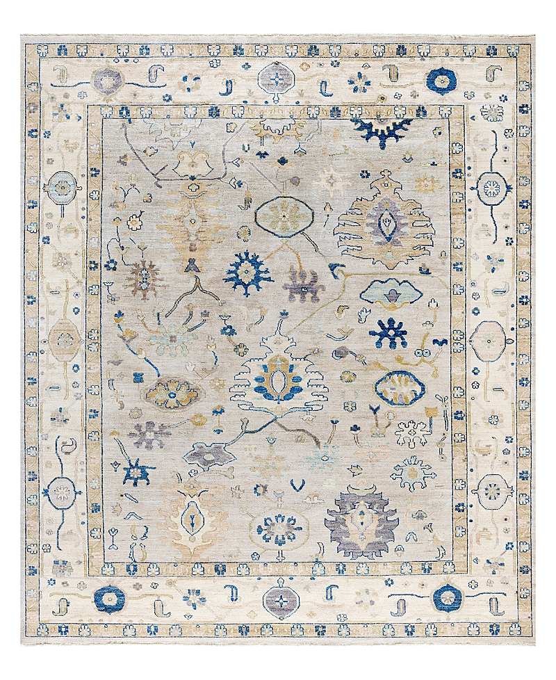Bloomingdale's Colorful Oushak M1945 Area Rug, 8'3 X 9'8 In Light/grey
