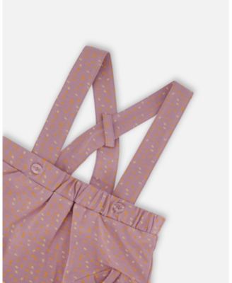 Girls' Printed Organic Cotton Onesie and Shortall Set - Baby