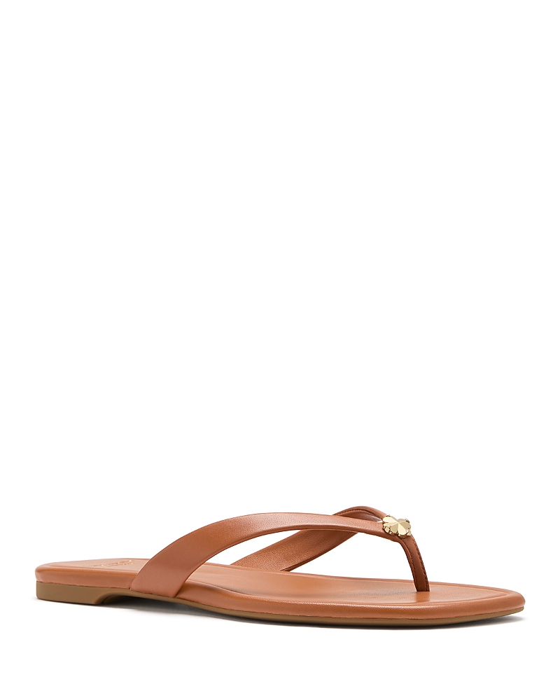 Kate Spade Spade Flower Flip Flop Sandals In Saddle