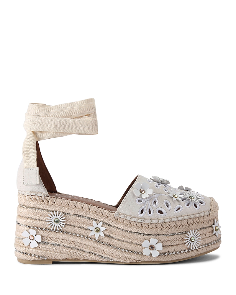 KURT GEIGER WOMEN'S FLOWER ESPADRILLE SANDALS