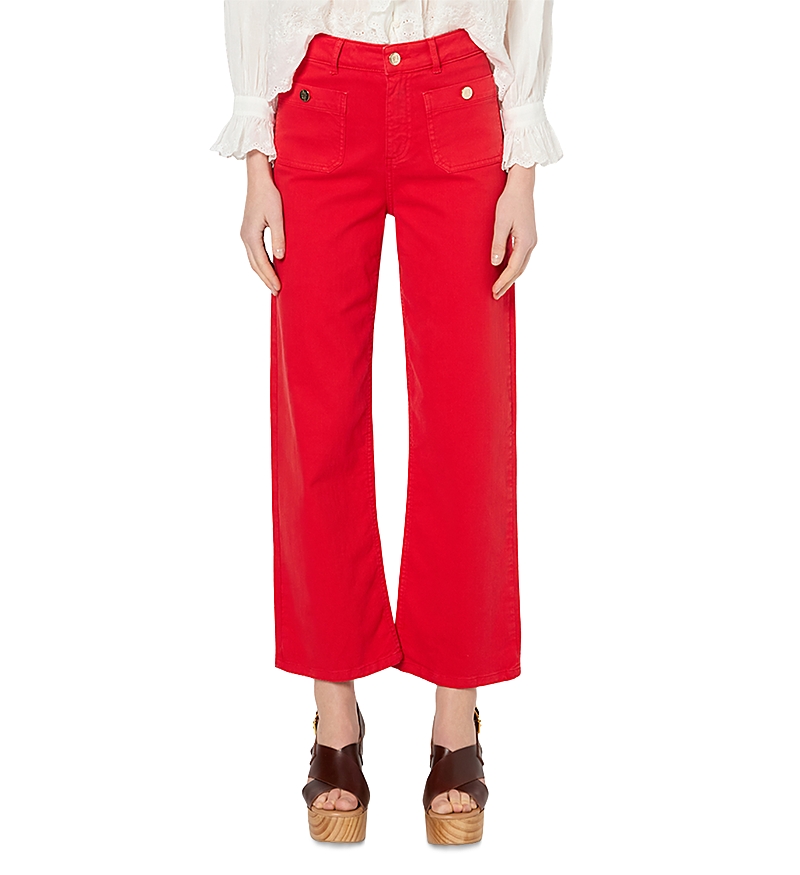 Gerard Darel Lida Straight Jeans in Red