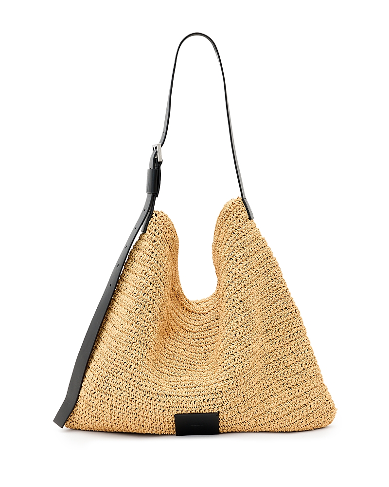 Shop Allsaints Asha Paper Shoulder Bag In Natural