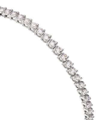 Certified Tennis Bracelet in 14K White Gold, 4.0 tcw