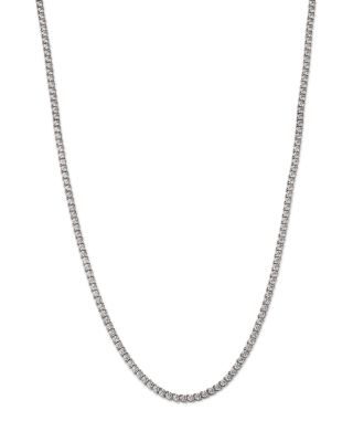 Bloomingdale's Fine Collection - Certified Diamond Classic Tennis Necklace in 14K White Gold, 8.0 tcw
