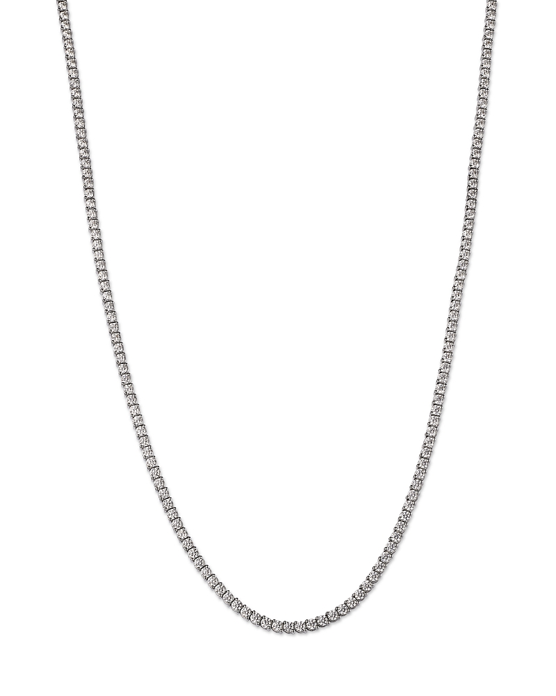 Bloomingdale's Fine Collection Certified Diamond Classic Tennis Necklace in 14K White Gold, 8.0 tcw