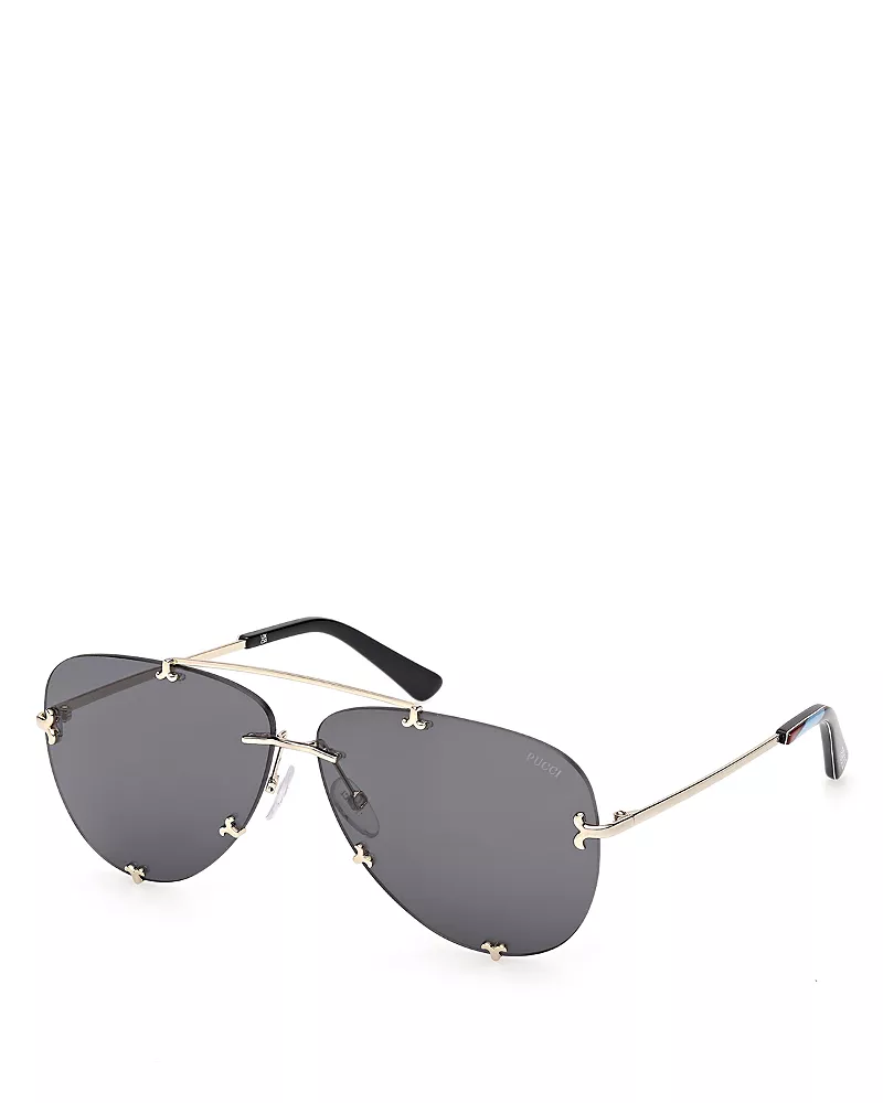Pucci Pilot Sunglasses, 61mm
