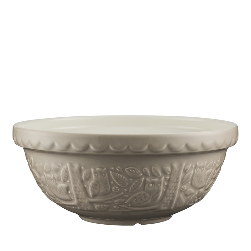 Mason Cash In The Forest Owl Mixing Bowl In Taupe