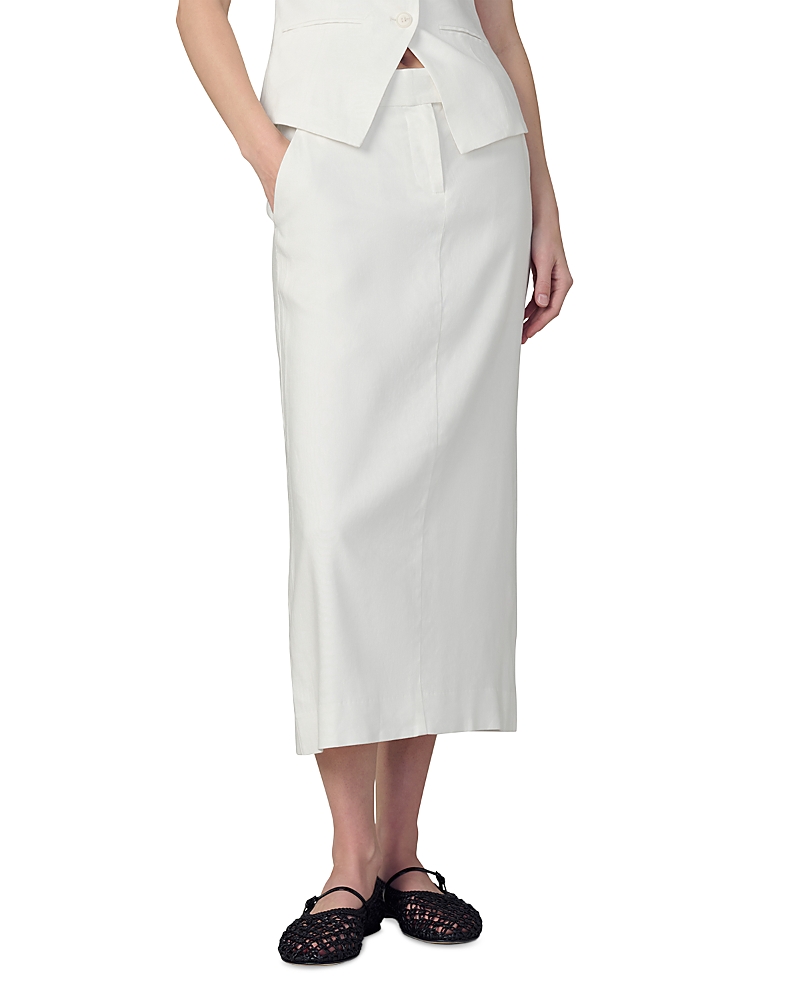Shop Joe's Jeans The Maeve Tailored Midi Skirt In Ecru
