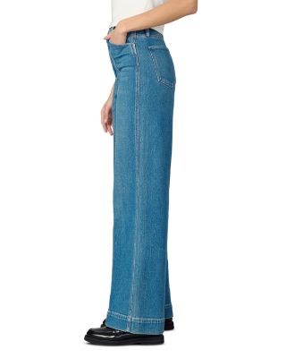 The Front Seamed High Rise Wide Leg Jeans in Biggest Fan