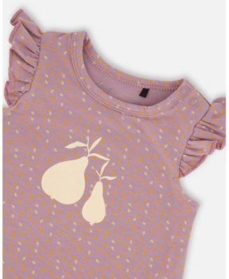 Girls' Printed Organic Cotton Top and Bloomer Set - Baby