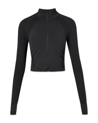 Athlete Cropped Zippered Top