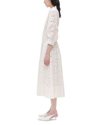 Jazz Eyelet Midi Shirtdress