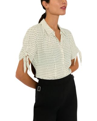 Oval Spot Tie Sleeve Shirt
