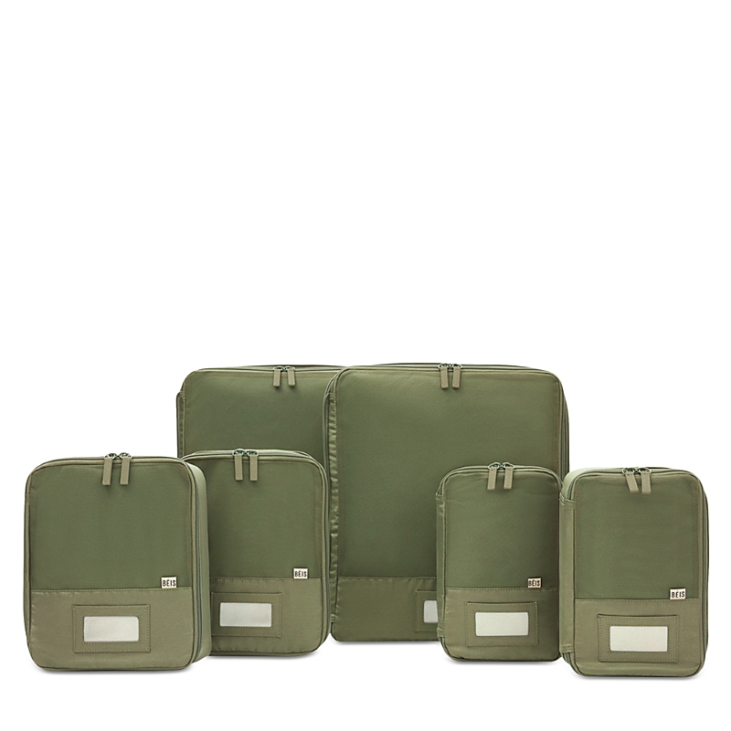 Beis The Compression Packing Cubes, Set Of 4 In Olive In Green
