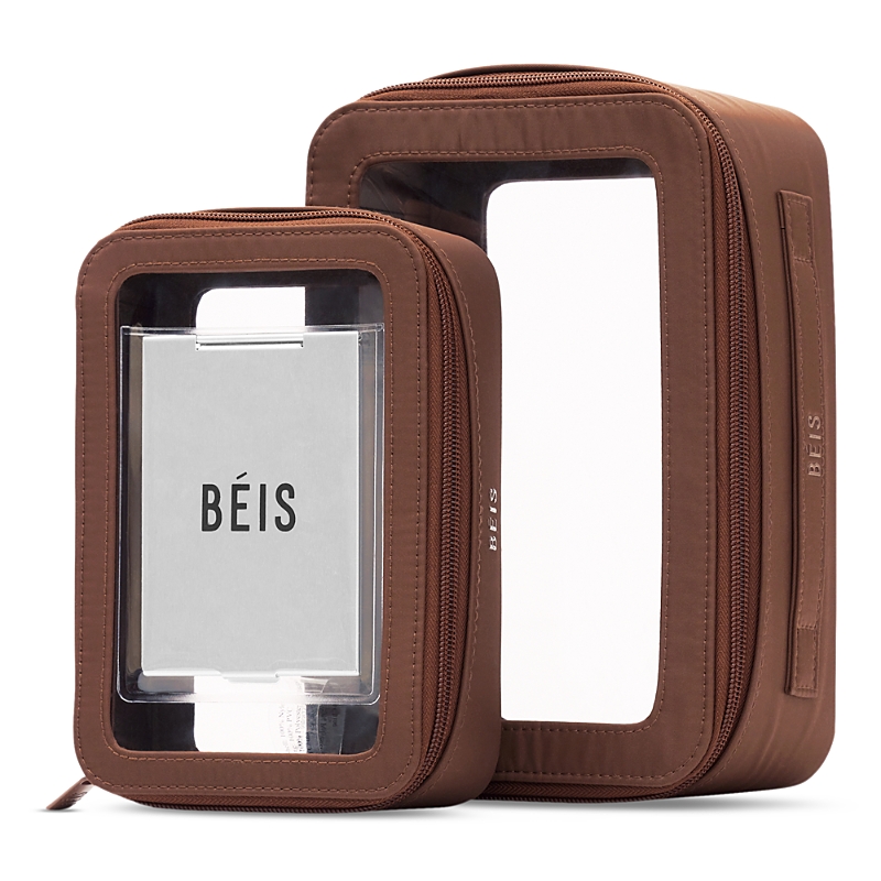 Beis The In Flight Cosmetic Case In Maple