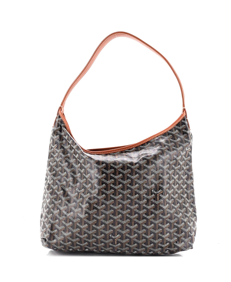 Pre-owned Pre-owned Goyard Goyard Boheme Hobo Coated Canvas In Black