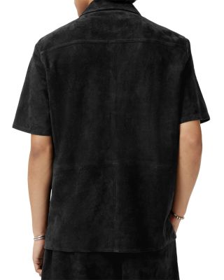 Wade Suede Perforated Short Sleeve Shirt