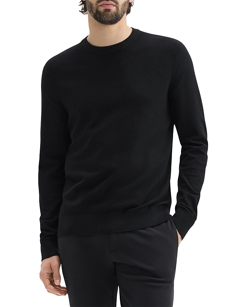 Theory Riland Crewneck Sweater In Black