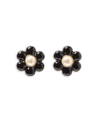 kate spade new york - kate spade new york Stone & Enamel Large Petal Puff Stud Earrings