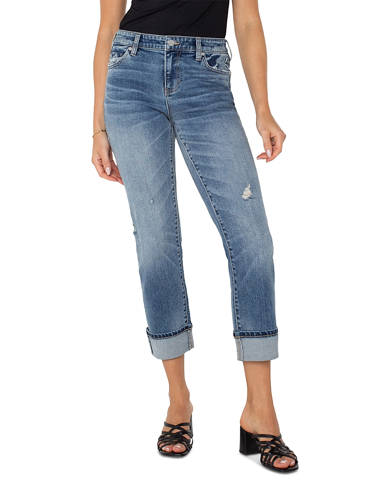 Liverpool Los Angeles Marley Distressed Girlfriend Jeans In Rio Hondo