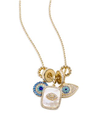 Baublebar Evil Eye Cluster Charm Necklace, 17-20
