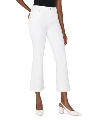 Liverpool Los Angeles - Gia Glider Crop Flare Jeans in Bright White Paisley