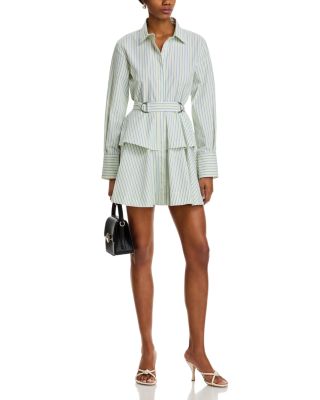 Katherine Belted Poplin Button Down Dress