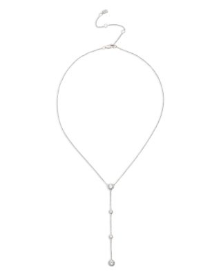 Ralph Lauren - Cubic Zirconia Lariat Necklace in Sterling Silver, 16"-19"