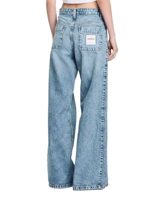 Faded Straight Jeans in Blue Jean