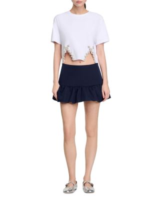 Giada Embellished Hem Short Sleeve Shirt