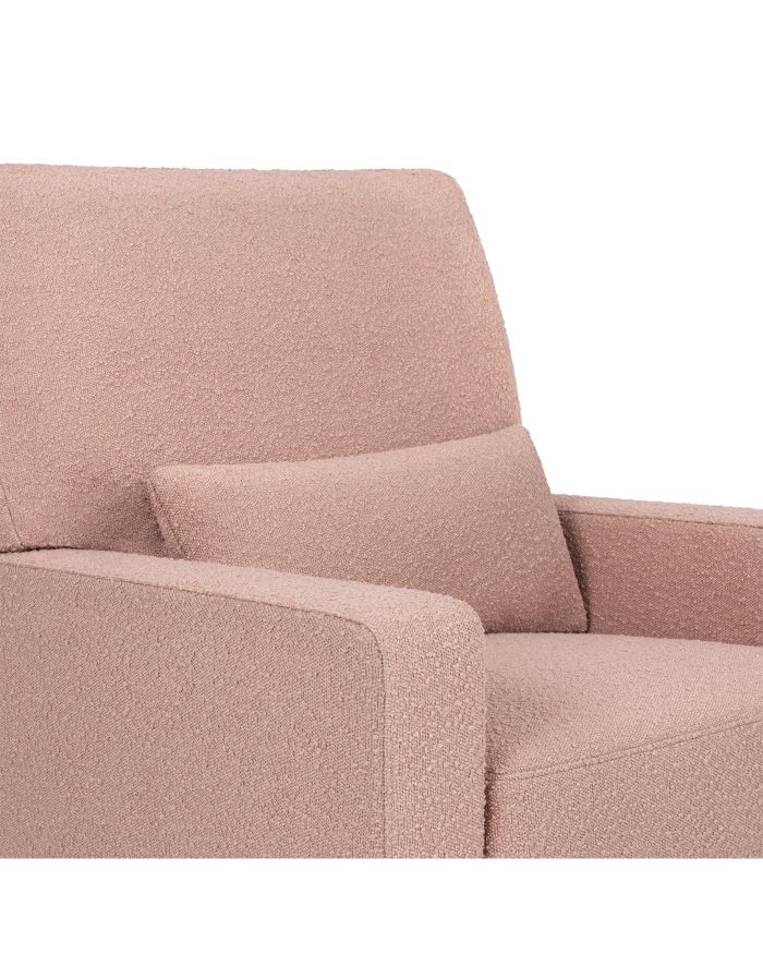 Crawford Pillowback Comfort Swivel Glider - Bouclé with Tassel Fringe