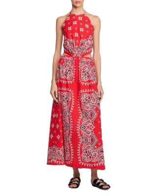 Sandro Bandana Print Maxi Dress | Bloomingdale's