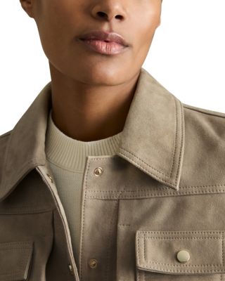 REISS Conor Suede Trucker Jacket | Bloomingdale's