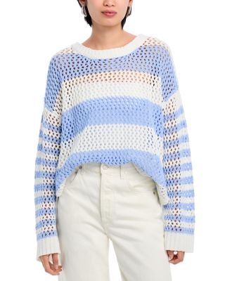 Vintage Havana - Stripe Knit Netted Sweater