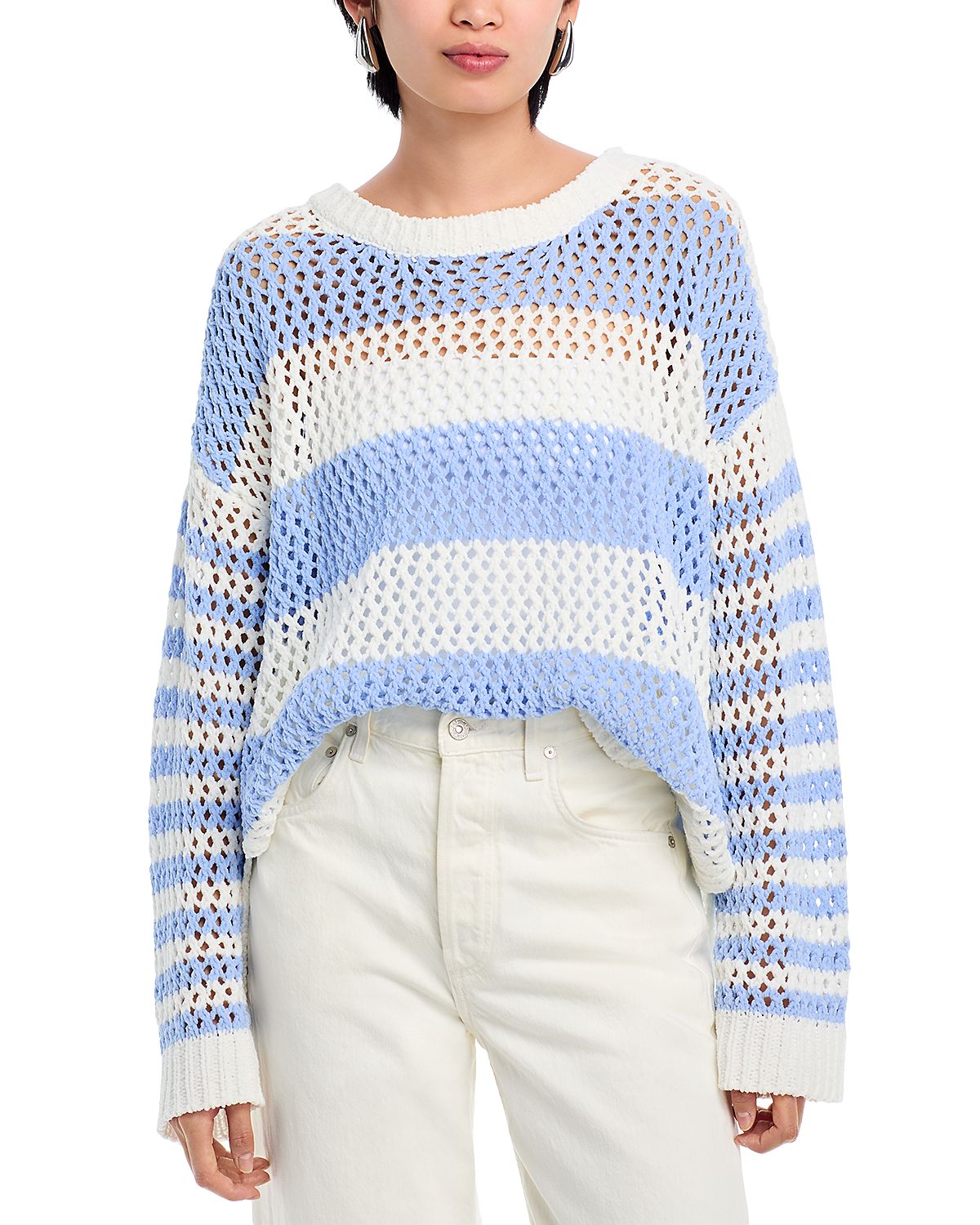 Vintage Havana Stripe Knit Netted Sweater