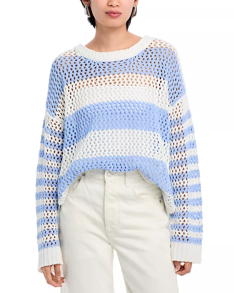 Vintage Havana Stripe Knit Netted Sweater