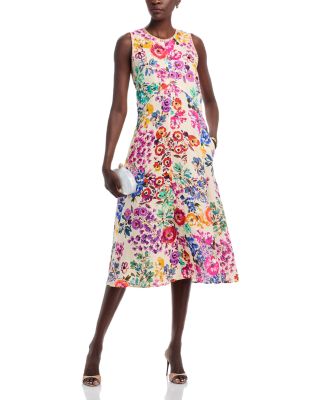 Linen Chevron Tank Dress