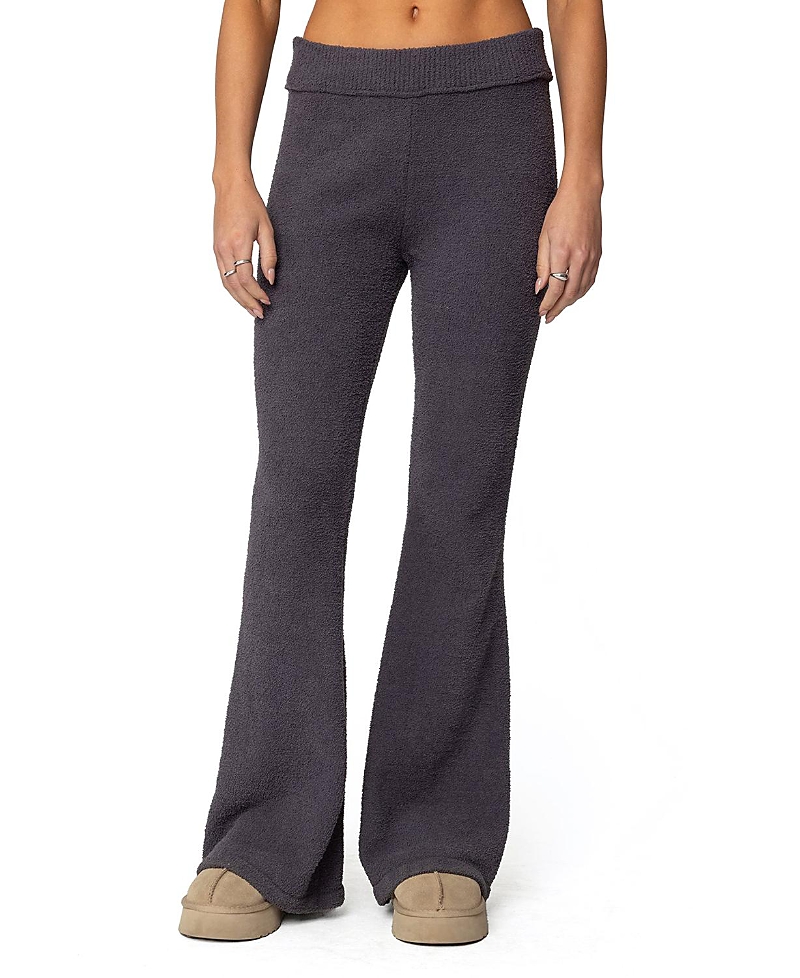 EDIKTED PLUSH FLARED PANTS
