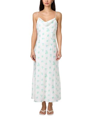 Anna Fleur Satin Maxi Dress
