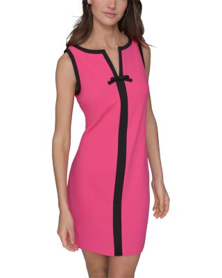KARL LAGERFELD PARIS - Split V Neck Sleeveless Dress