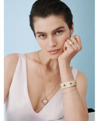 18K White Gold or 18K Yellow Gold Petite Venetian Princess Diamond Pendant Necklace, 17&amp;quot;